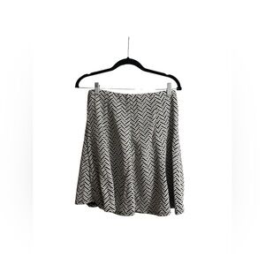 Charlotte Russe Chevron Skater Style Skirt • Size Large • Black and White